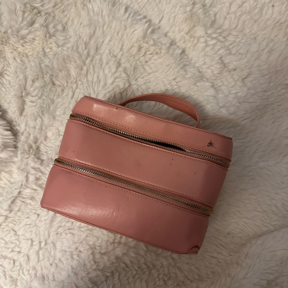 Pink makeup bag